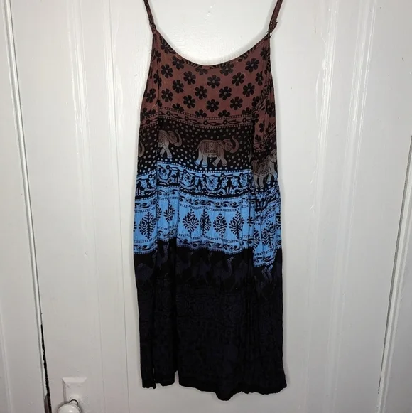 Earthbound Boho Indian ombre mini dress size small - Picture 4 of 4